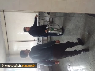عملیات ضد عفونی کردن دانشکده فنی و کشاورزی مراغه برای مقابله با ویروس کرونا 6