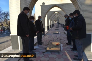 آیین غبارروبی و گل افشانی مزار شهدای انقلاب اسلامی با حضور جمعی از همکاران دانشکده فنی و کشاورزی مراغه 3