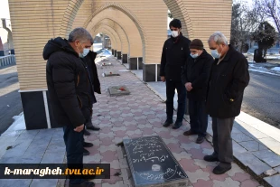 آیین غبارروبی و گل افشانی مزار شهدای انقلاب اسلامی با حضور جمعی از همکاران دانشکده فنی و کشاورزی مراغه 5