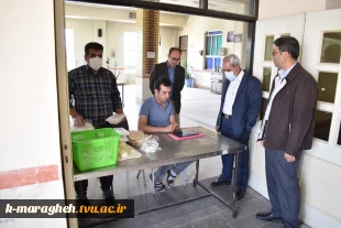 حضور ریاست محترم دانشکده فنی و کشاورزی مراغه در سالن غذاخوری دانشکده و بازدید از سلف سرویس 2