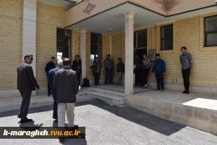 حضور ریاست محترم دانشکده فنی و کشاورزی مراغه در سالن غذاخوری دانشکده و بازدید از سلف سرویس 5