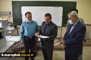 بازدید جناب آقای دکتر مسلم پور نماینده محترم هیات نظارت و ارزیابی دانشگاه فنی و حرفه ای کشور از حوزه امتحانات دانشکده فنی و کشاورزی مراغه 5