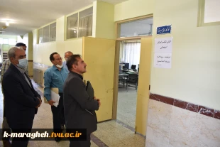 بازدید جناب آقای دکتر مسلم پور نماینده محترم هیات نظارت و ارزیابی دانشگاه فنی و حرفه ای کشور از حوزه امتحانات دانشکده فنی و کشاورزی مراغه 6