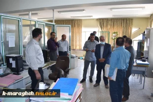 بازدید جناب آقای دکتر مسلم پور نماینده محترم هیات نظارت و ارزیابی دانشگاه فنی و حرفه ای کشور از حوزه امتحانات دانشکده فنی و کشاورزی مراغه 9