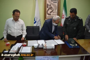 امضای تفاهم نامه همکاری بین آموزشکده فنی و کشاورزی مراغه و کانون بسیج شهرستان مراغه در خصوص اجرای پروژه های تحقیقاتی،پژوهشی، کاربردی و اجرای برنامه های آموزشی مشترک 3