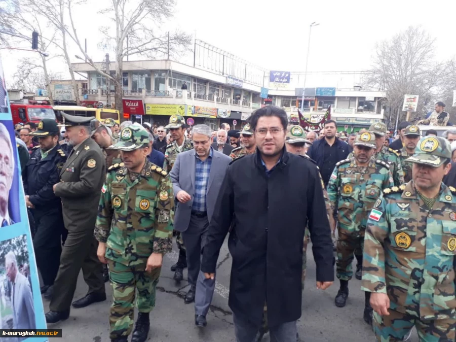حضور پر شور کارکنان، اساتید و دانشجویان دانشکده فنی و کشاورزی مراغه در مراسم بزرگداشت روز جهانی قدس  4