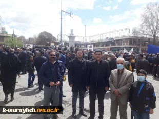 حضور پر شور کارکنان، اساتید و دانشجویان دانشکده فنی و کشاورزی مراغه در مراسم بزرگداشت روز جهانی قدس  5