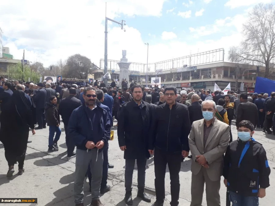 حضور پر شور کارکنان، اساتید و دانشجویان دانشکده فنی و کشاورزی مراغه در مراسم بزرگداشت روز جهانی قدس  5
