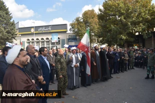 حضور کارکنان،اساتید و دانشجویان آموزشکده فنی و کشاورزی مراغه در تجمع مردم فهیم،ولایی و شهید پرور مراغه در حمایت از مردم مظلوم غزه و محکومیت جنایات رژیم غاصب فلسطینی در میدان طلوع فجر 8
