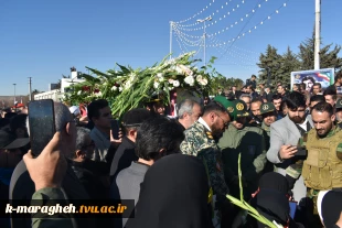 استقبال پرشور مردم ولایی و شهید پرور مراغه از یک شهید گمنام  2