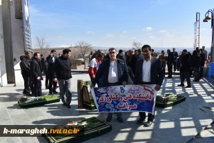 حضور سرپرست و جمعی از کارکنان آموزشکده فنی و کشاورزی مراغه در مراسم بزرگداشت شهداء 12