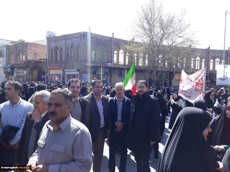 حضور پرشور دانشگاهیان دانشکده فنی و کشاورزی مراغه در راهپیمایی عظیم روز جهانی قدس 7