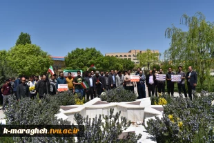 تجمع و همصدایی جمعی از دانشگاهیان دانشکده فنی و کشاورزی مراغه با تظاهرات ضد صهیونیستی در آمریکا 2