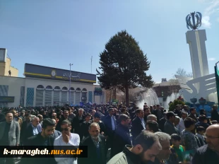 حضور دانشگاهیان آموزشکده ملی مهارت واحد مراغه در مراسم راهپیمایی روز جهانی قدس 6
