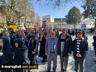 حضور دانشگاهیان آموزشکده ملی مهارت واحد مراغه در مراسم راهپیمایی روز جهانی قدس 8