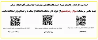 پرسشنامه میزان رضایتمندی از حوزه های مختلف دانشگاه ملی مهارت استان