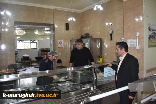 بازدید سرزده ریاست آموزشکده از سلف‌سرویس دانشجویی و بررسی کیفیت خدمات رفاهی 6